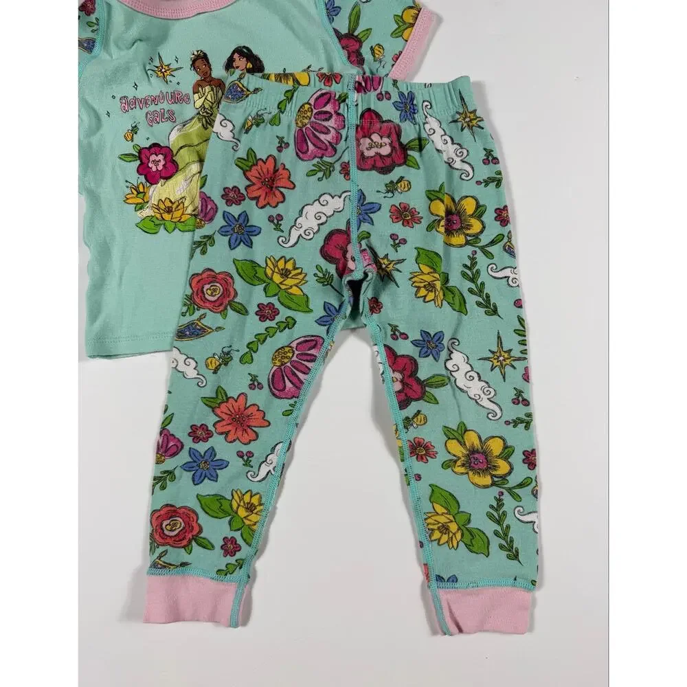 Disney Cotton Princess Adventure Gals Pajama Set Size 3